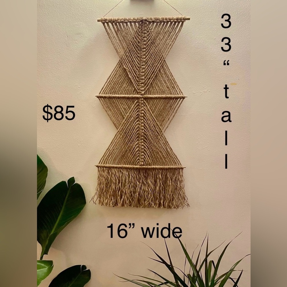 SALE!   NEW, Jute macrame wall art
